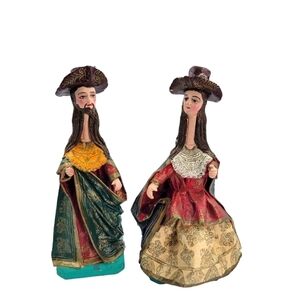 Vintage Rare Hilario Mendivil Peruvian Long Necked Cusco Folk Art